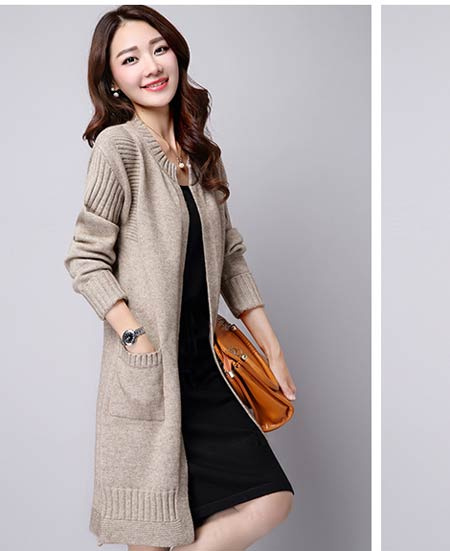 秋装新风尚 长款毛衣外套，优雅与保暖的完美结合